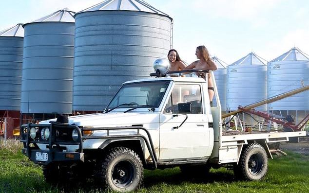 Farmer: Farmer strips down and has a shower with grains