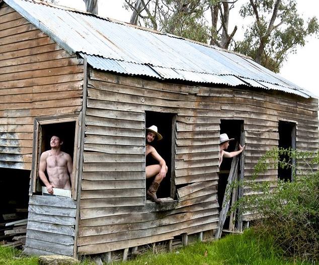 Farmer: Farmer strips down and has a shower with grains
