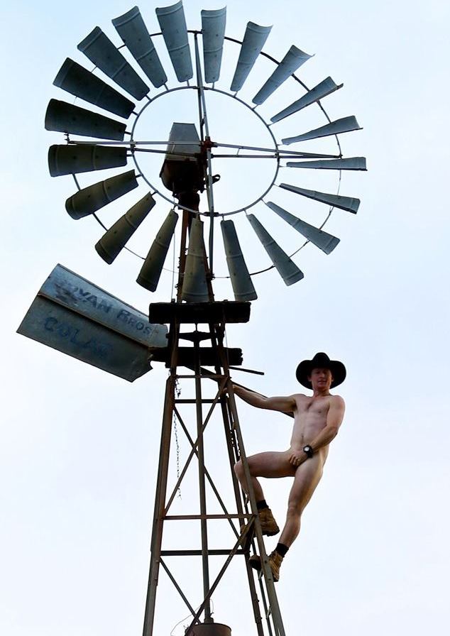 Farmer: Farmer strips down and has a shower with grains