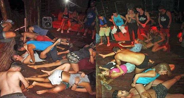 Young revellers show-off holiday time at pool party in Cambodia 🔴