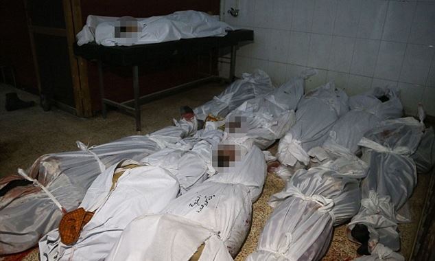 Children 98 people killed Assads airstrikes (Video)