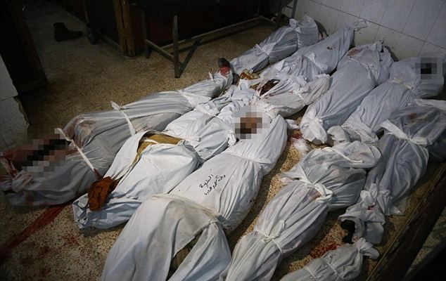 Children 98 people killed Assads airstrikes (Video)