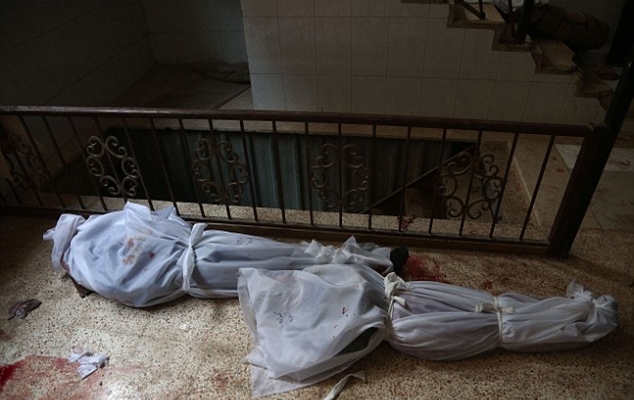 Children 98 people killed Assads airstrikes (Video)