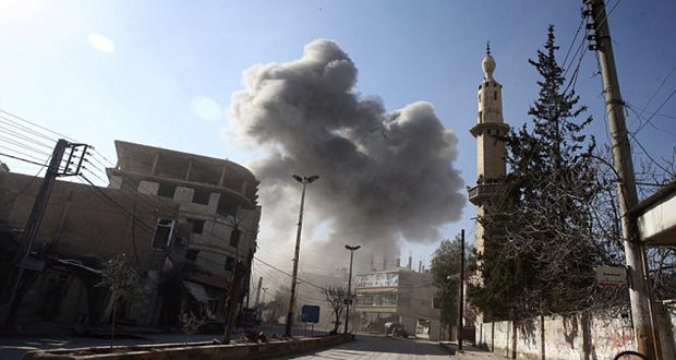 Footage shows man carrying body dead child Syria. Video