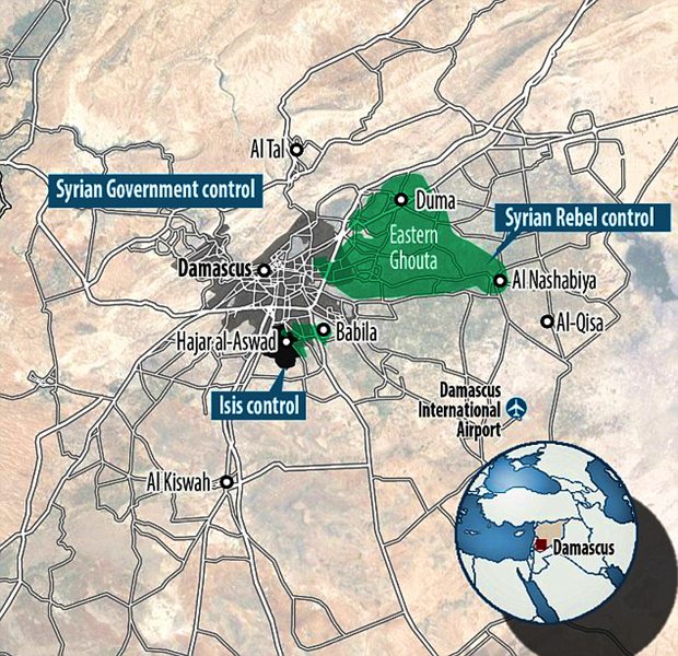 Footage shows man carrying body dead child Syria. Video