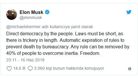 Doğrudan demokrasi: Elon Musk'tan Mars yönetim şekli vizyonu