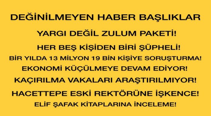 YARGI DEĞİL ZULÜM REFORMU HER BEŞ KİŞİDEN BİRİ ŞÜPHELİ