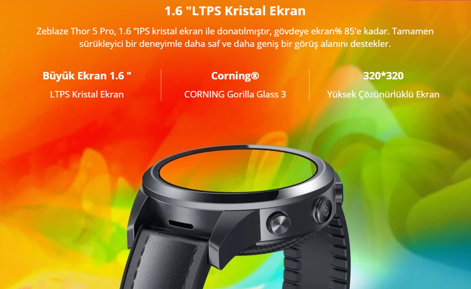 Zeblaze Thor5 Pro 3GB+32 GB 4G Sim Kartlı Akıllı Saat Türkiye