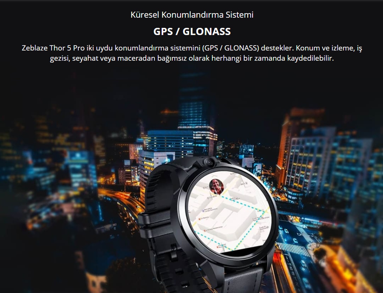Zeblaze Thor5 Pro 3GB+32 GB 4G Sim Kartlı Akıllı Saat Türkiye