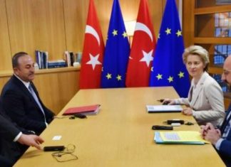 Times, Erdoğan'ın AB'yle yaptığı görüşmeyi terk ettiğini yazdı