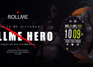 Rollme HERO PRO Çerçevesiz Tam Ekran 4G 1.69 İnç 8.0 + 13.0MP Çift Kameralı Akıllı Saat