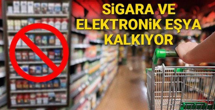 Zincir marketler sigara ve elektronik eşya satamayacak