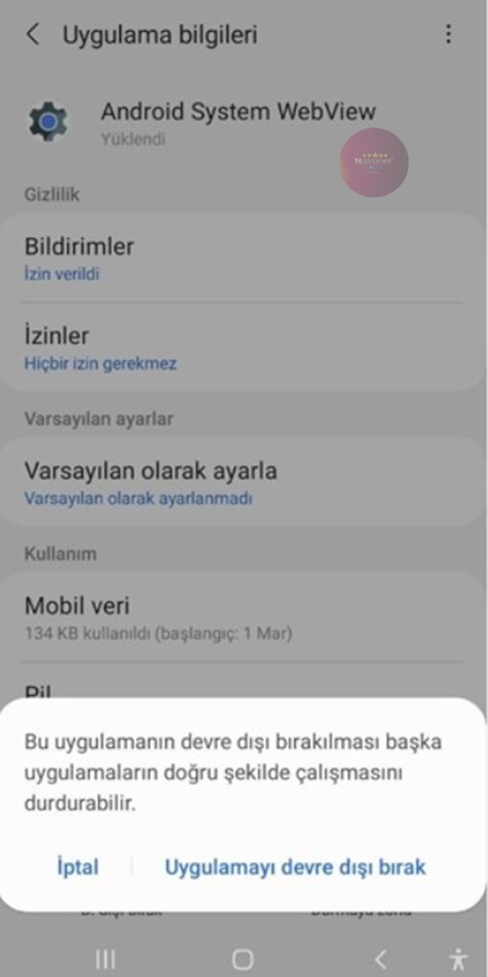 Android uygulamalar 'Android System Webview' nedeniyle çöküyor