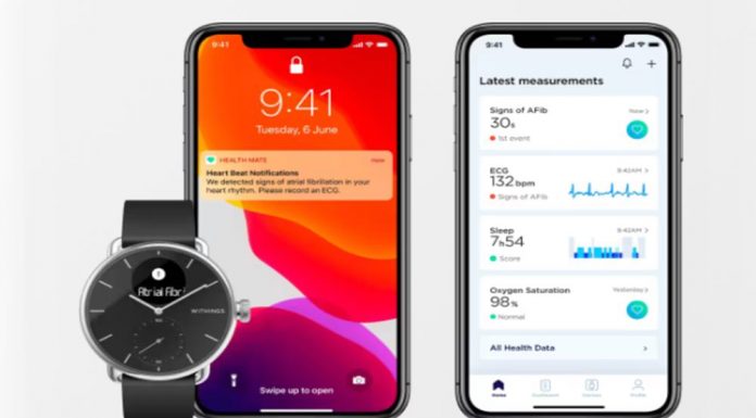 Withings Scanwatch Klinik olarak doğrulanmış sağlık takibi akıllı saat