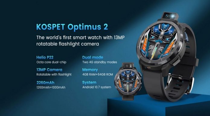 KOSPET Optimus2 Akıllı Saat 4G 64G Sekiz Çekirdekli 4G 2260 mAh Pil KOSPET Optimus2 Akıllı Saat 4G 64G Sekiz Çekirdekli 4G 2260 mAh Pil