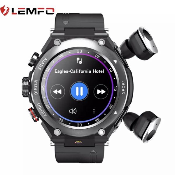 Lemfo T92 Akıllı Saat TWS 5.0 Bluetooth Kulaklıklar Çağrı Müzik Spor Termometre