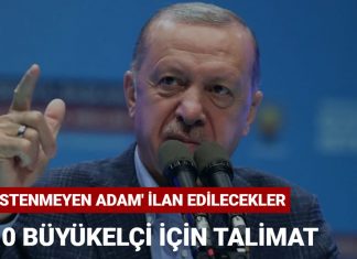 Cumhurbaşkanı Erdoğan'dan 10 büyükelçi için 'istenmeyen adam' talimatı