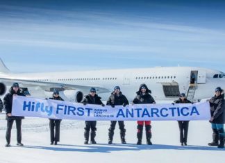 Incredible moment pilot becomes the first to land an Airbus A340 on ANTARCTICA