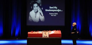 Fatma Girik için Cemal Reşit Rey Konser Salonu'nda tören düzenlendi