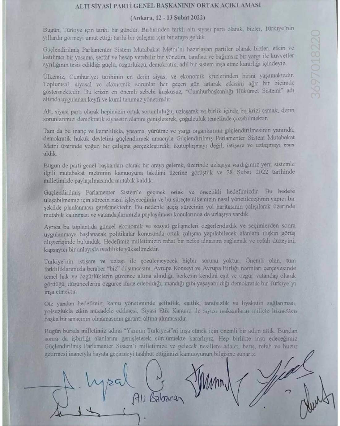 6 muhalefet Partisi: İttifak için Seçim Yasası değişikliği beklenecek