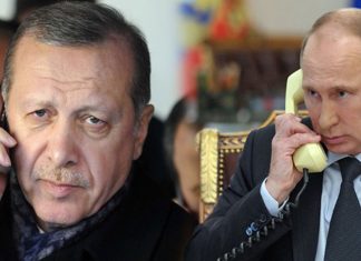 Cumhurbaşkanı Recep Tayyip Erdoğan, Rusya Devlet Başkanı Vladimir Putin ile yaklaşık bir saat süren bir telefon görüşmesi gerçekleştirdi.