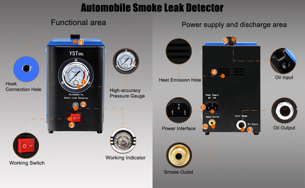 Duman Kaçak Test Dedektörü Makine Seti Sızdırmazlık Sistemi Sızdırmazlık Test Cihazı
