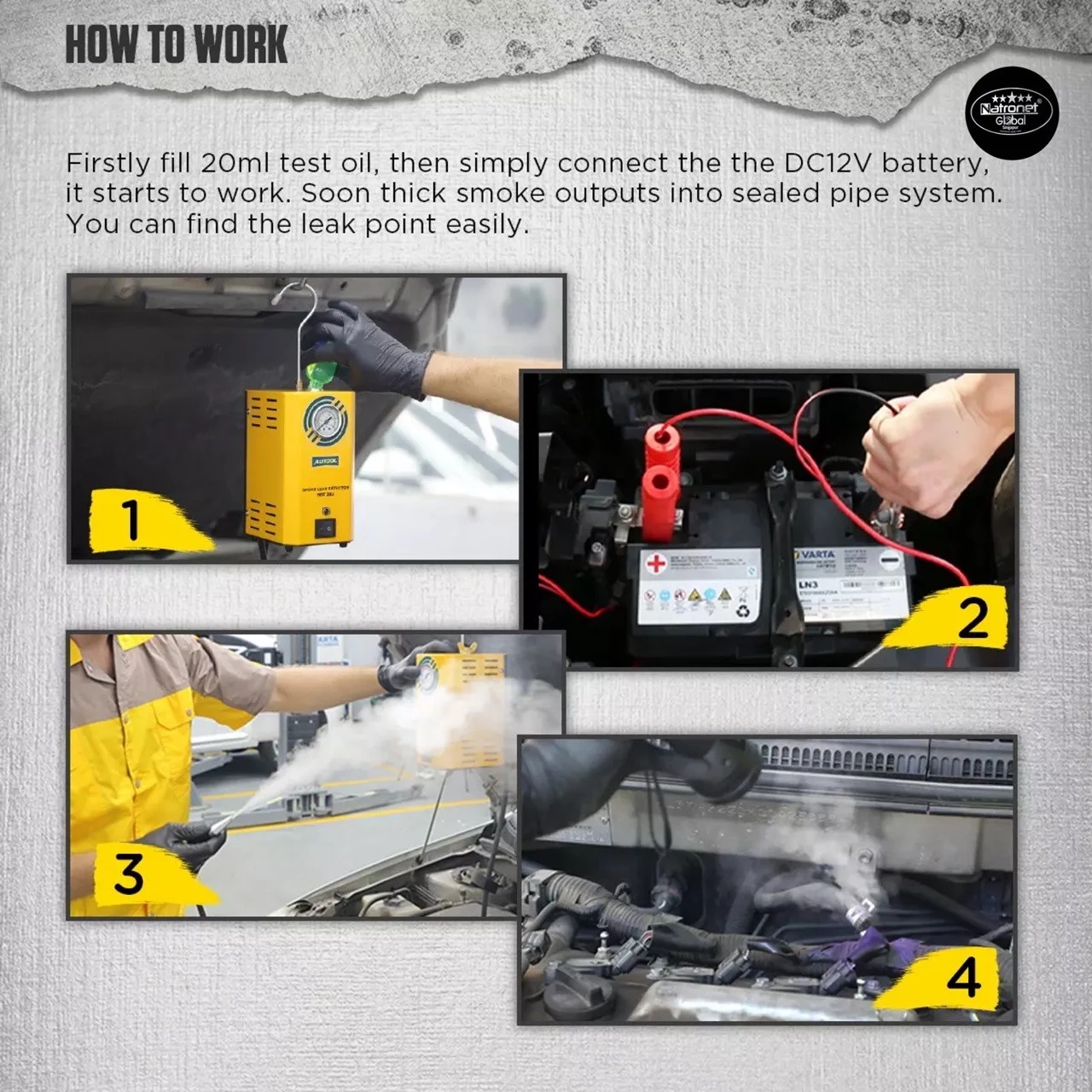 Smoke Leak Detector: AUTOOL SDT202 EVAP System & Pipe Leakage Locator Car Smoke Leak Detector