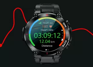 LEMFO LEM-K37 GPS Akıllı Saat IP68 480Mah Batarya 360*360 HD ekran T-REX 2