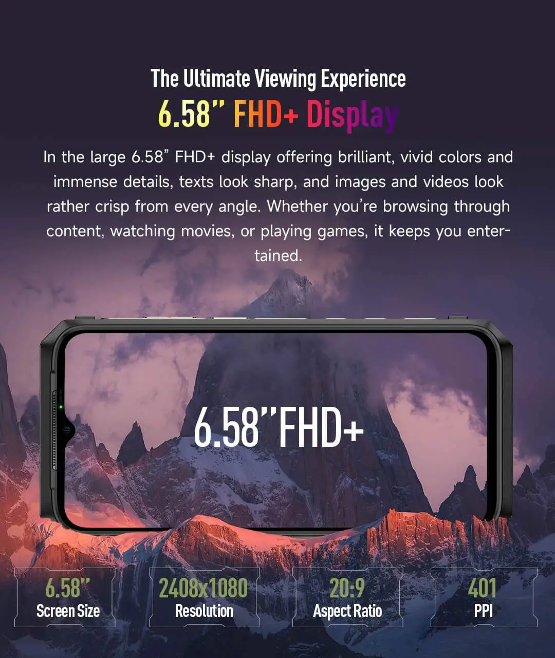 Armor 18T Zırhlı Telefon Termal Kameralı FLIR®Boyut 900 5G 9600mAh 