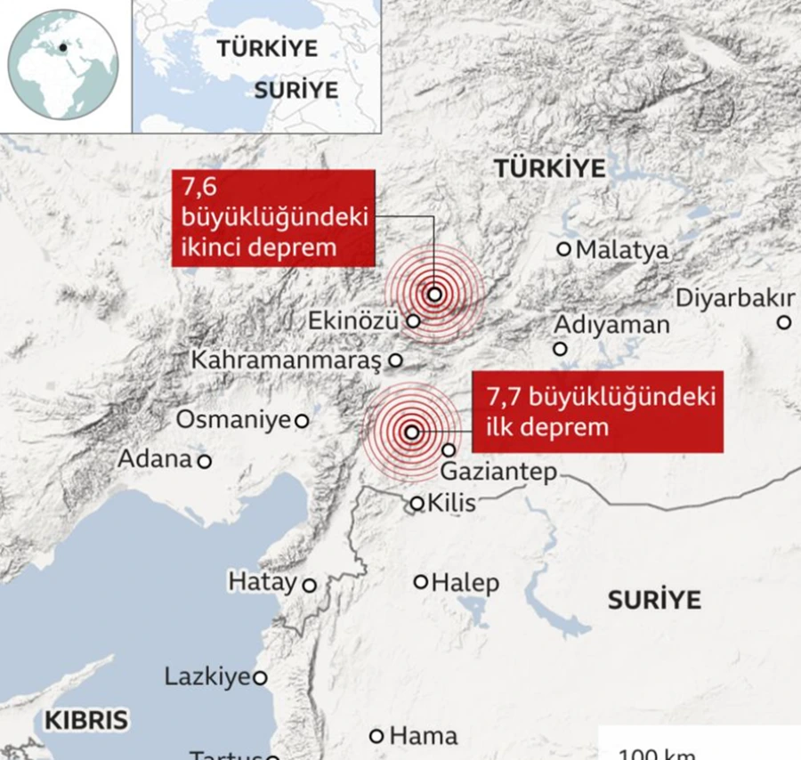 Kahramanmaraş'ta 6 Şubat'ta meydana gelen depremlerde Can kaybı 40 bin 642'ye yükseldi