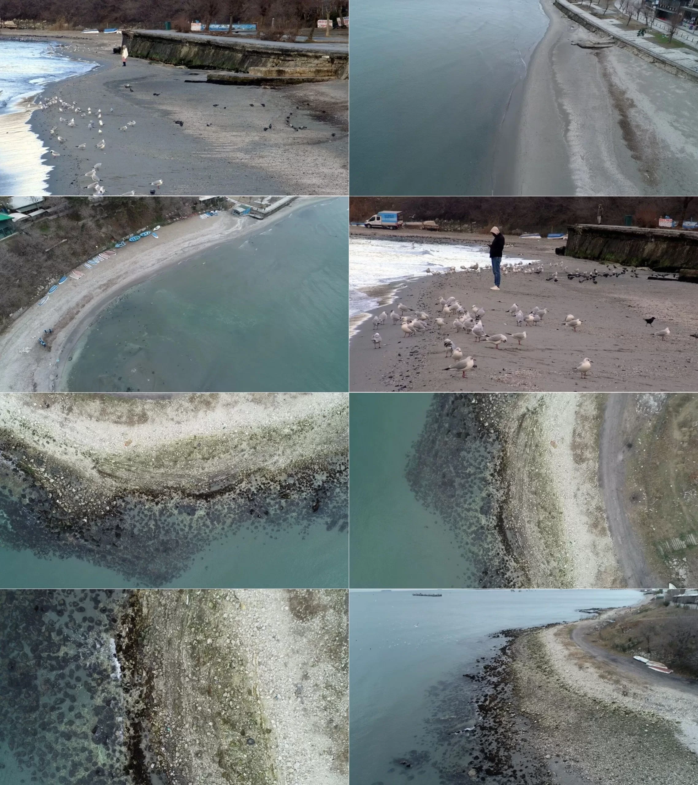 İstanbul Avcılar Ambarlı Sahili'nde deniz yaklaşık 15 metre çekildi