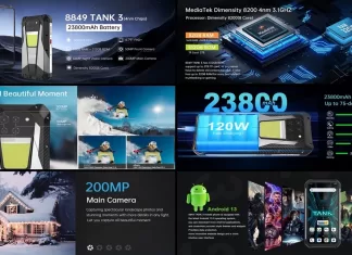 TANK 3 8849 23800mAh Büyük Batarya 5G Sağlam Akıllı Telefon 32GB RAM 16GB +16GB